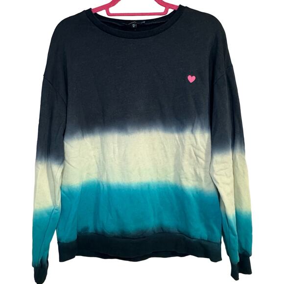 Lea & Viola Color Blocked Tie Dye Sweatshirt Size M - Picture 1 of 9